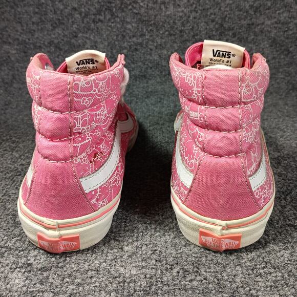 Vans Sk8-Hi Shoes Women 10 Pink Hello Kitty High Top Sneakers - Picture 5 of 7